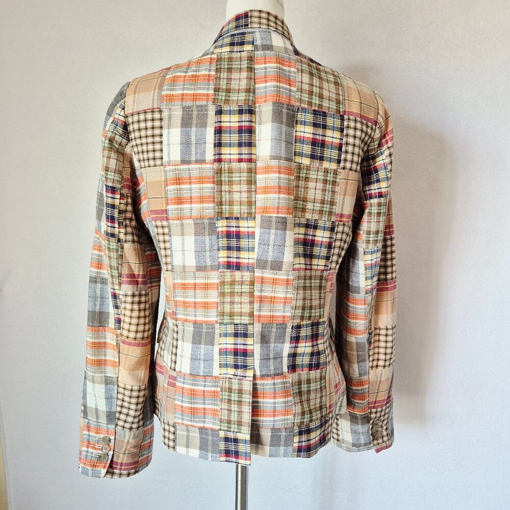 J.Crew Madras Patchwork Plaid 2 Button Schoolboy … - image 6
